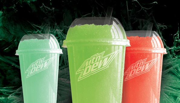 Taco Bell's line of frozen Mountain Dew drinks