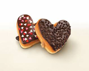 Dunkin' Donuts' heart-shaped doughnuts for Valentine's Day