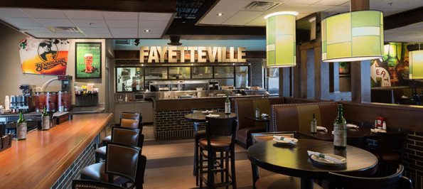 The Fayetteville, Tenn., 5,200-square-foot restaurant has about 180 seats, including the bar, and another 30 seats on the patio