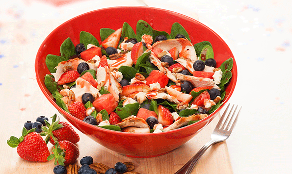 Newk's Eatery's Red, White and Blueberry salad
