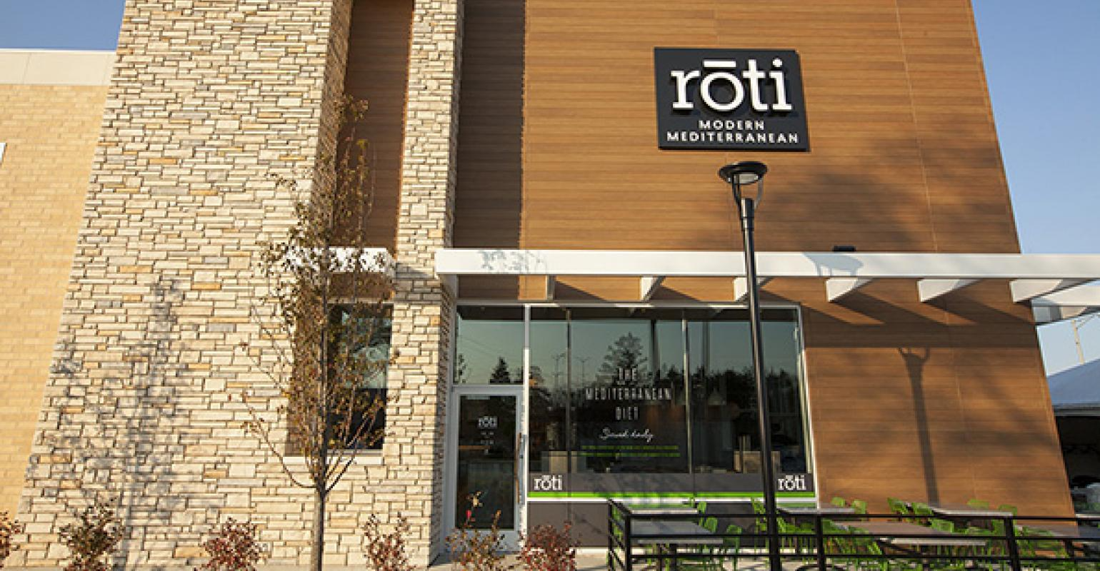 Rōti Modern Mediterranean exterior with sign