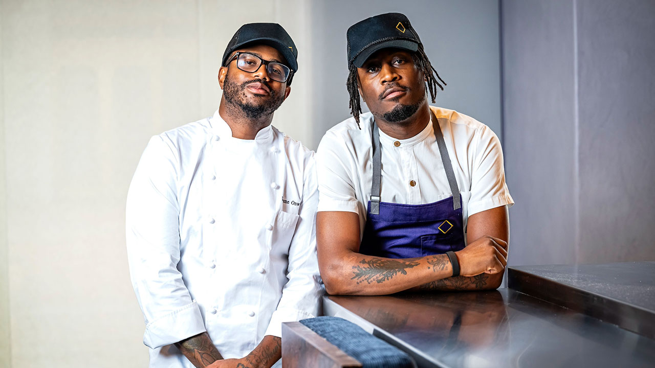 Kwame Onwuachi and executive sous chef Martel Stone