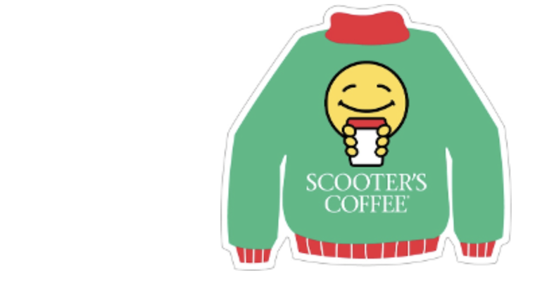 Scooters Coffee Ugly Sweater Sticker.png