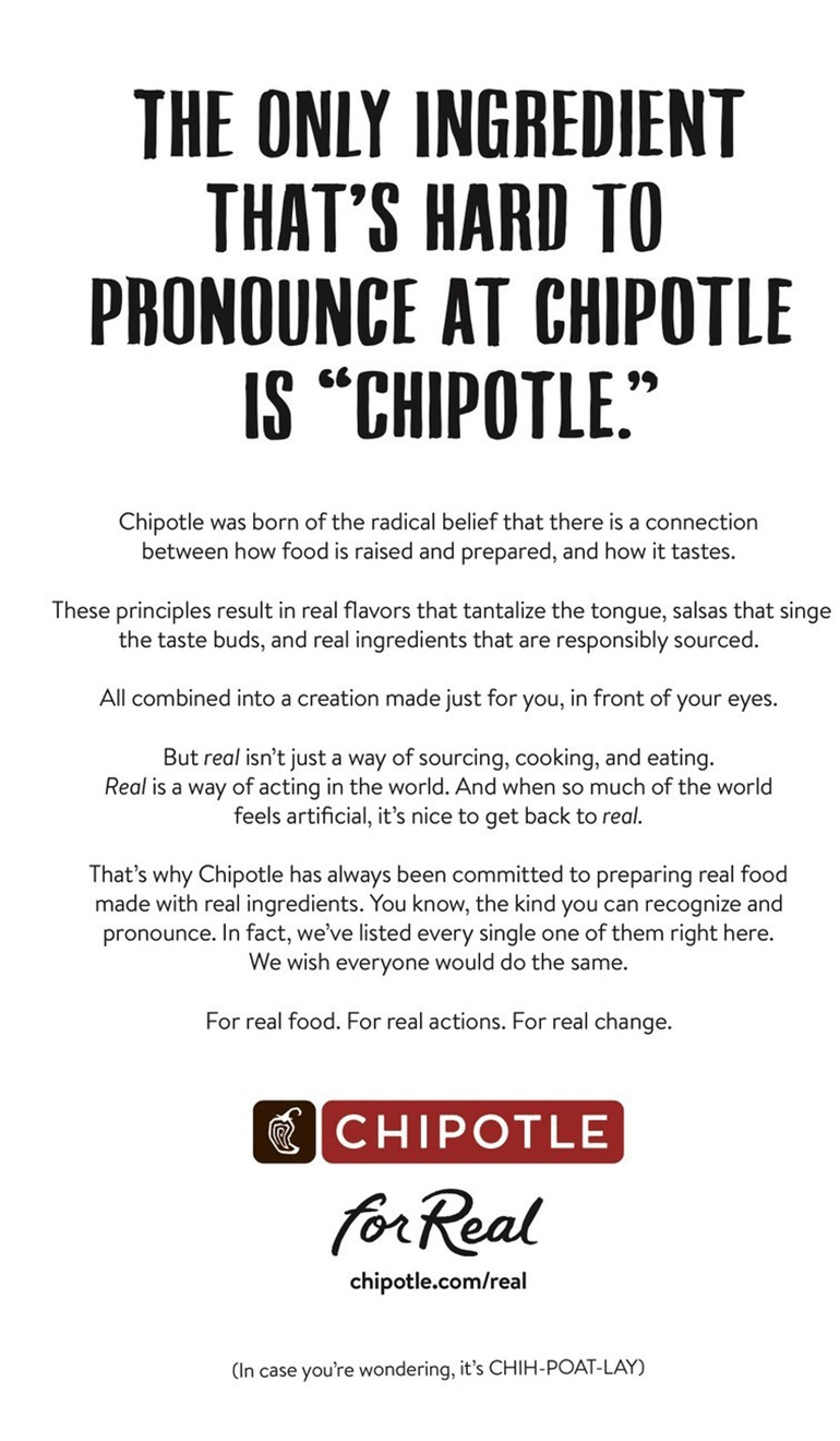Chipotle’s “For Real” campaign highlights 51 ingredients Nation's