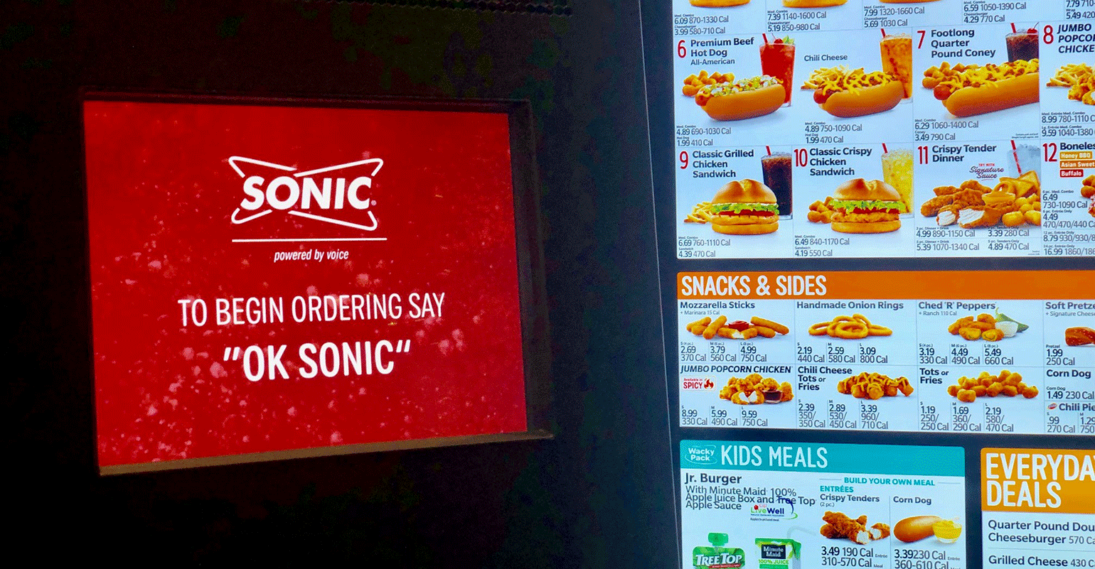 A look at a Sonic menu 