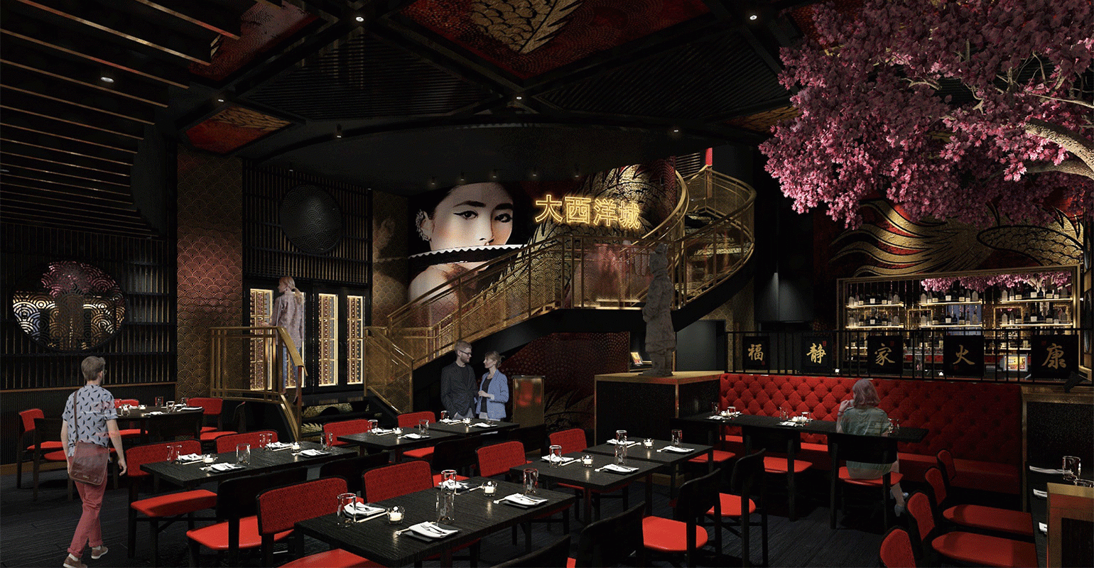 P F Chang S Reopens Atlantic City Location As New Flagship Restaurant   PF Changs Flagship Staircase 