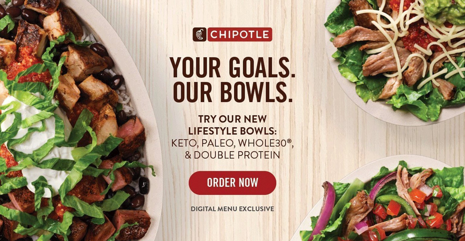 Chipotle adds ‘Lifestyle Bowls’ for paleo, keto, Whole30 dieters