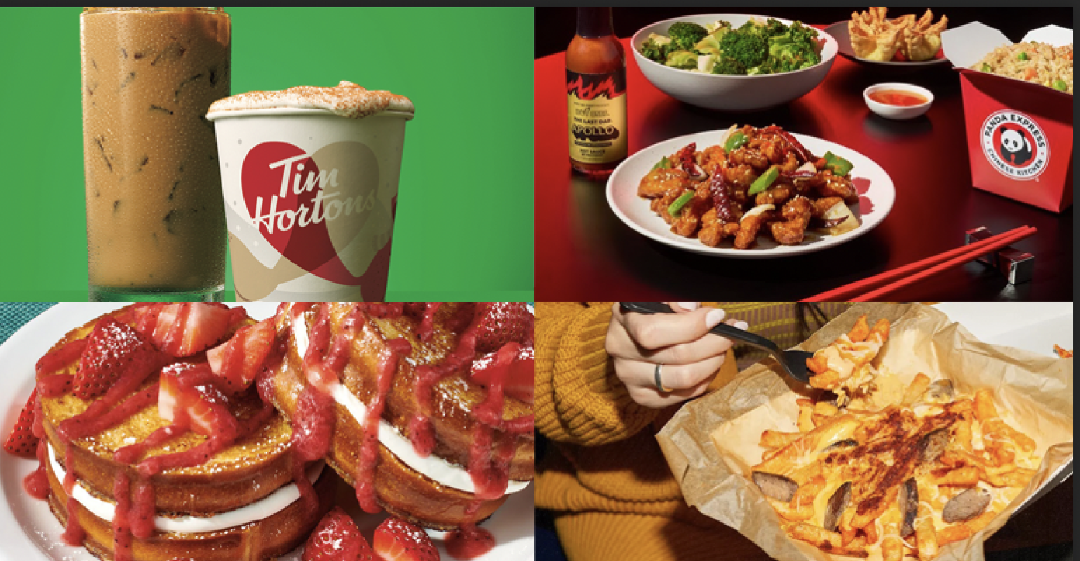 New items from McDonald's, Tim Hortons, and TGI Fridays