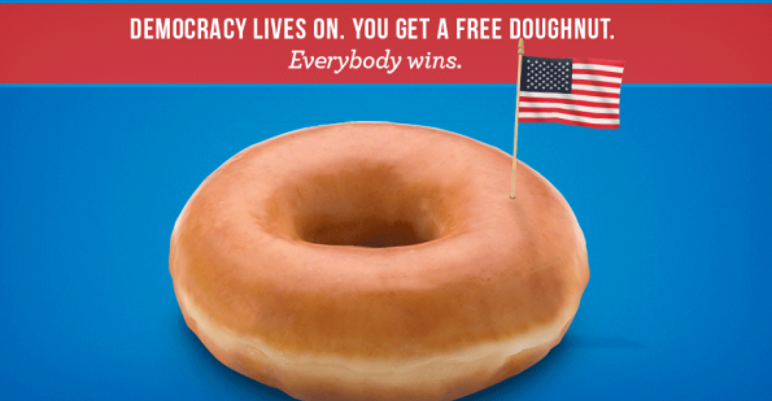 Krispy Kreme, Starbucks, ChickfilA win with Election Day promotions
