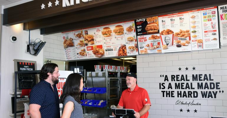 KFC menu boards