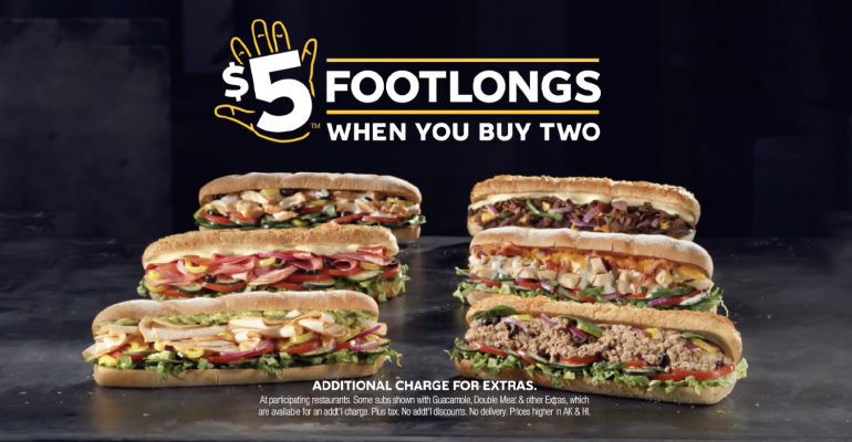 Ad for Subway's $5 Footlong