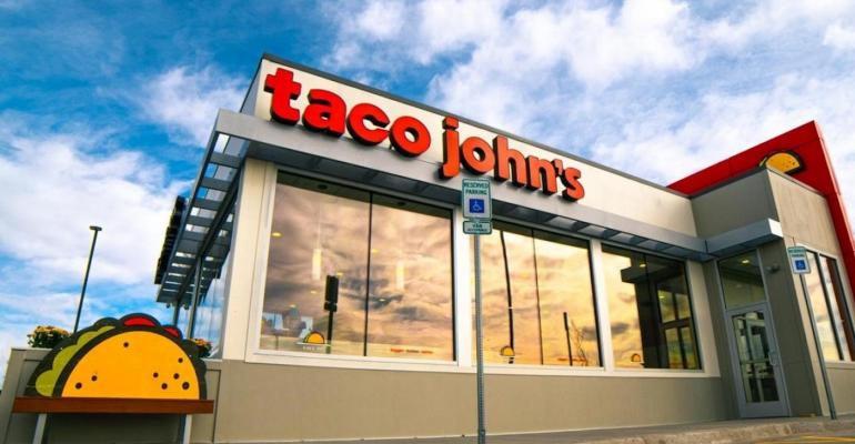 Exterior of a Taco Johns building