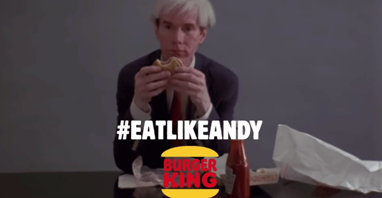 Nrn Video Of The Week Burger Kings Andy Warhol Ad During