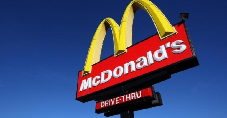 McDonald's sign taken from below