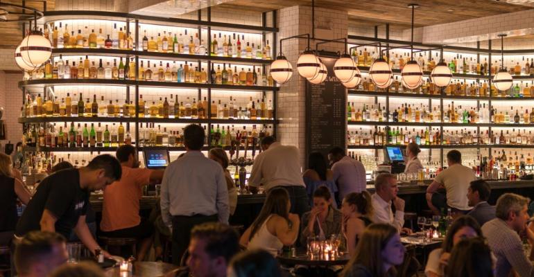 Interior of a NYC restaurant