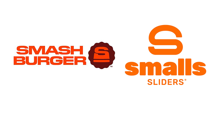 Smalls and Smashburger logos on a white background