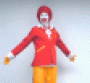 Ronald McDonald's new clothes