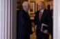 Andy Puzder CEO of CKE Restaurants shakes hands with vice presidentelect Mike Pence after a meeting in November Photo Drew AngererGetty Images