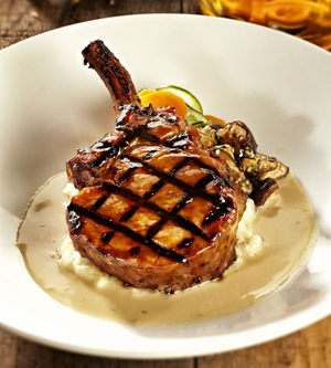 Gordon Biersch Korean BBQ Pork Chop.